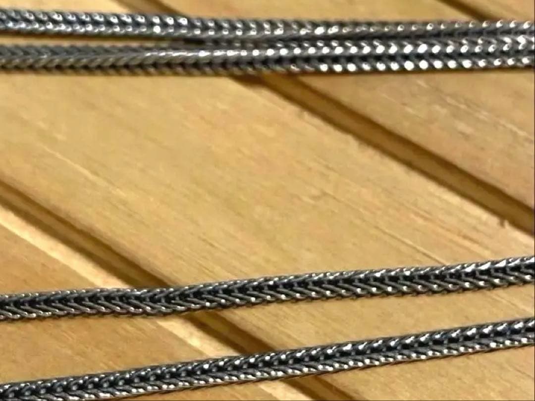 【最終値下げ】ヘリンボーン ネックレス チェーン シルバー925燻し70cm