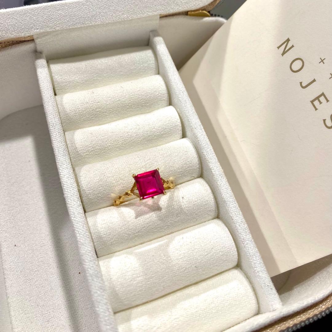 ノジェス 10Kゴールド ルビーカットリング