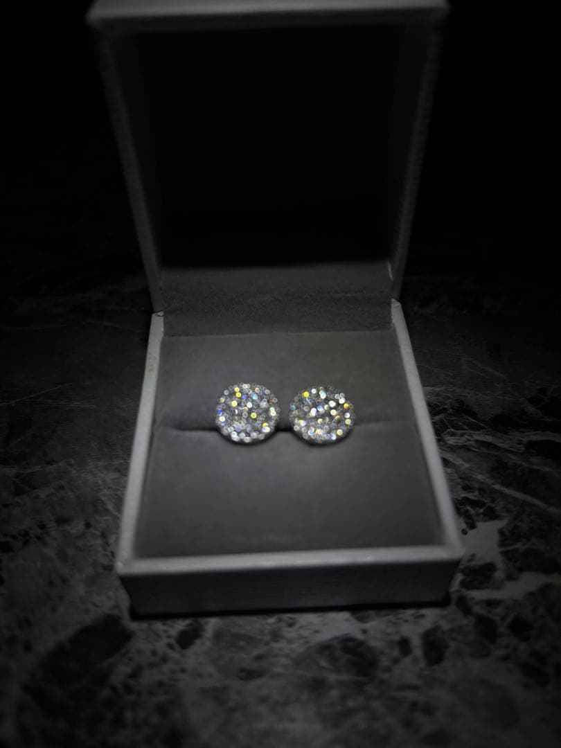 モアサナイト 10mm 丸型 両耳ピアス イヤリング