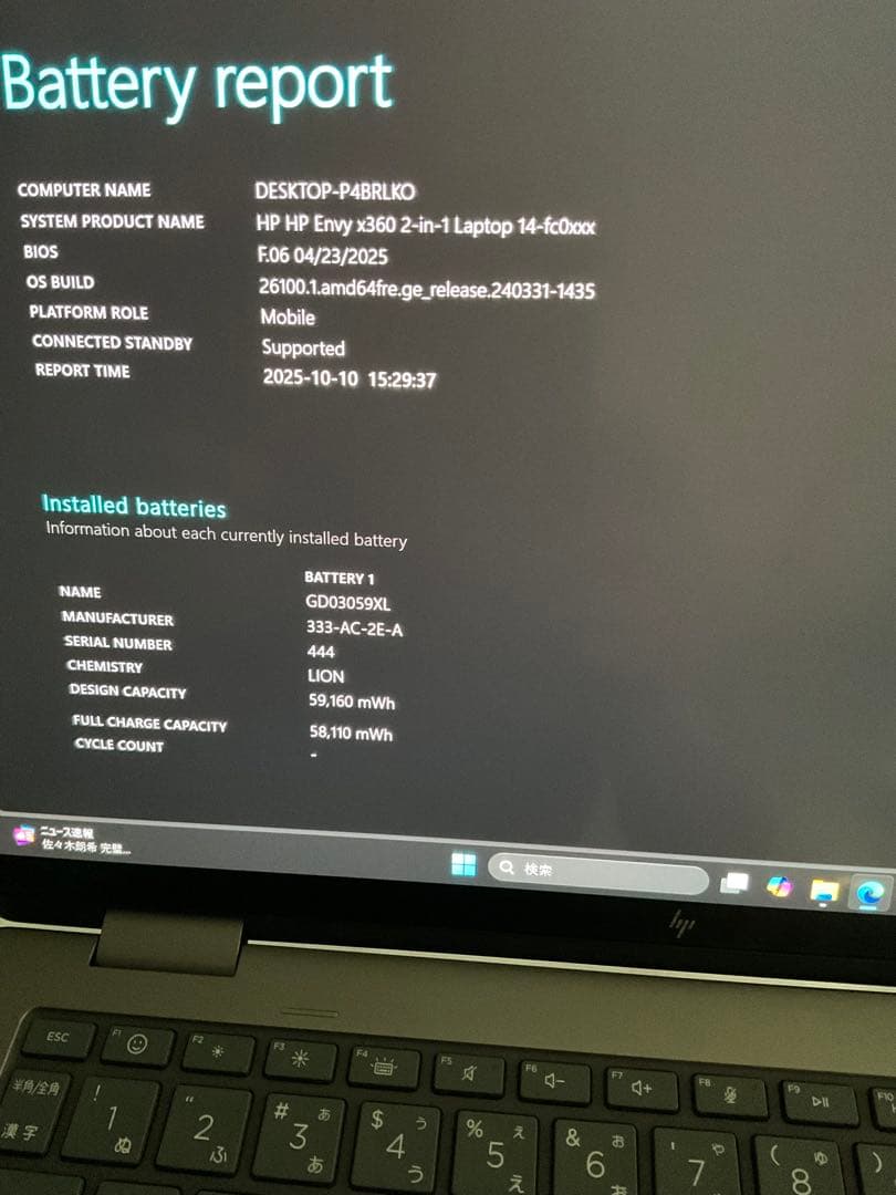 Windowsノート本体 HP Envy x360 14-fc0020TU Core Ultra7