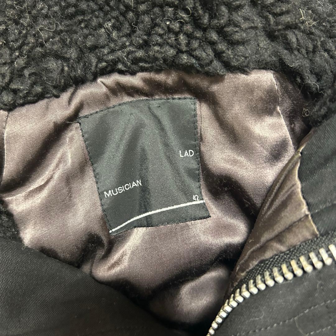 ラッドミュージシャン　モッズコート　N3-B ファー　ブラック　サイズ42