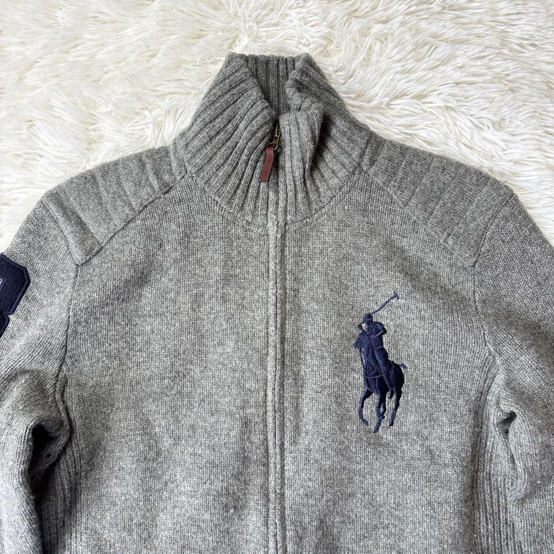 釣りきち☆美品☆ポロラルフローレン ドライバーズニット ビッグポニー