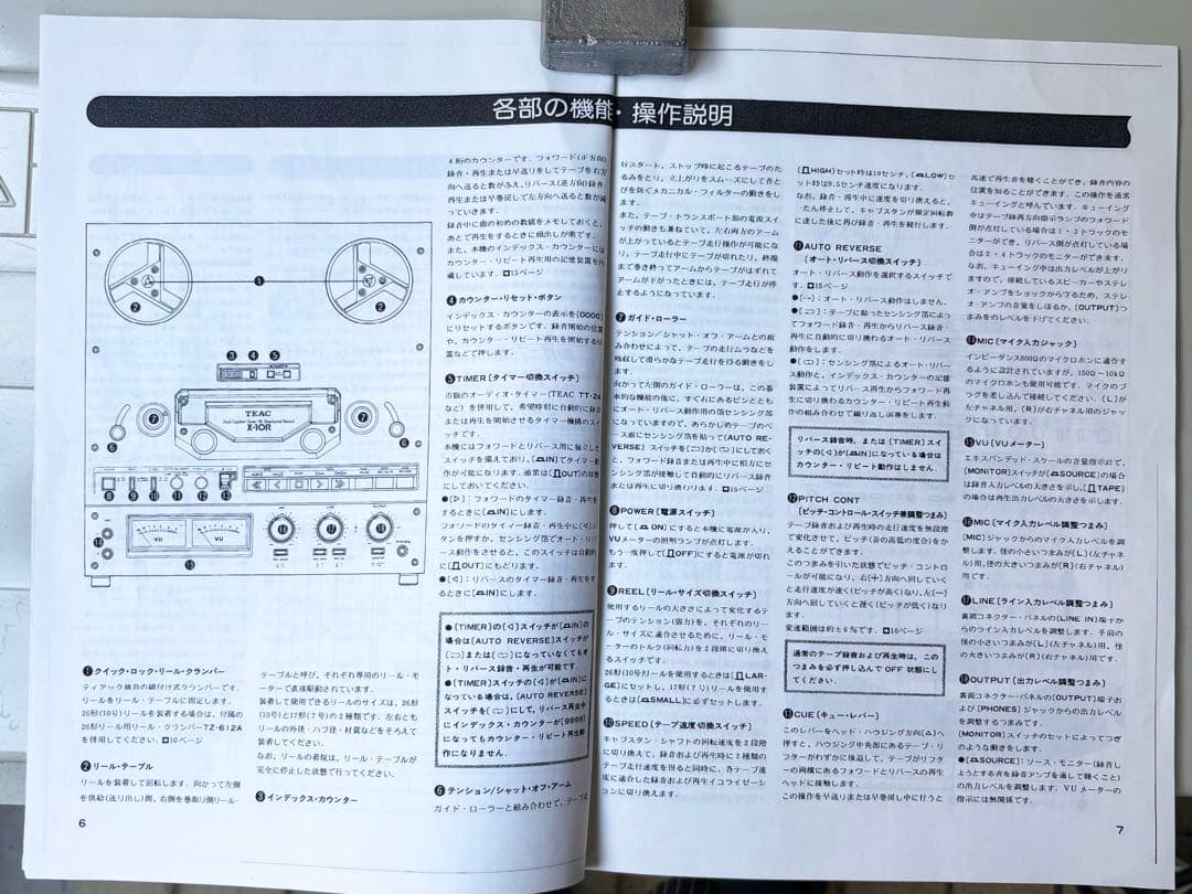 TEAC Ｘ-10R オープンリールデッキ 通電確認済みメタルリール2本付き