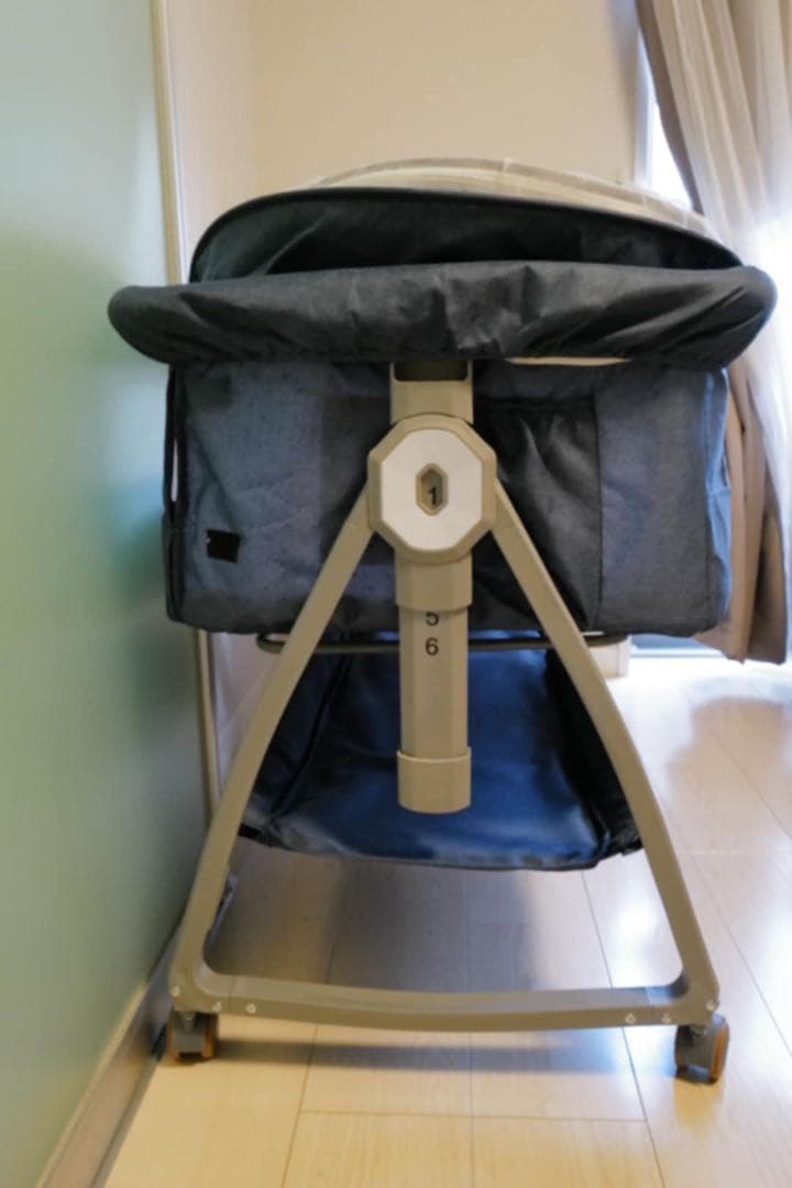 [2024新型:新品未使用] ベビーベッド（色：ブルー）