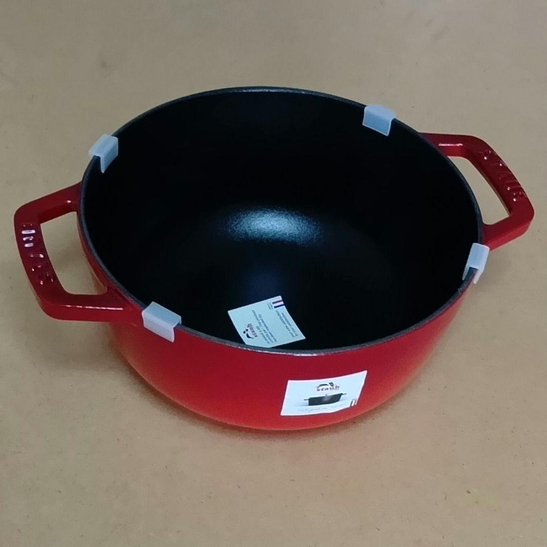 【新品】STAUB Wa-NABE ワナベ M 18cm　チェリー