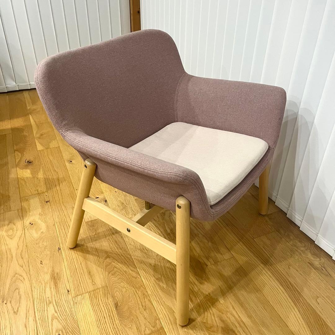 IKEA イケア VEDBO ヴェードボー ソファ チェア ライトブラウンピンク