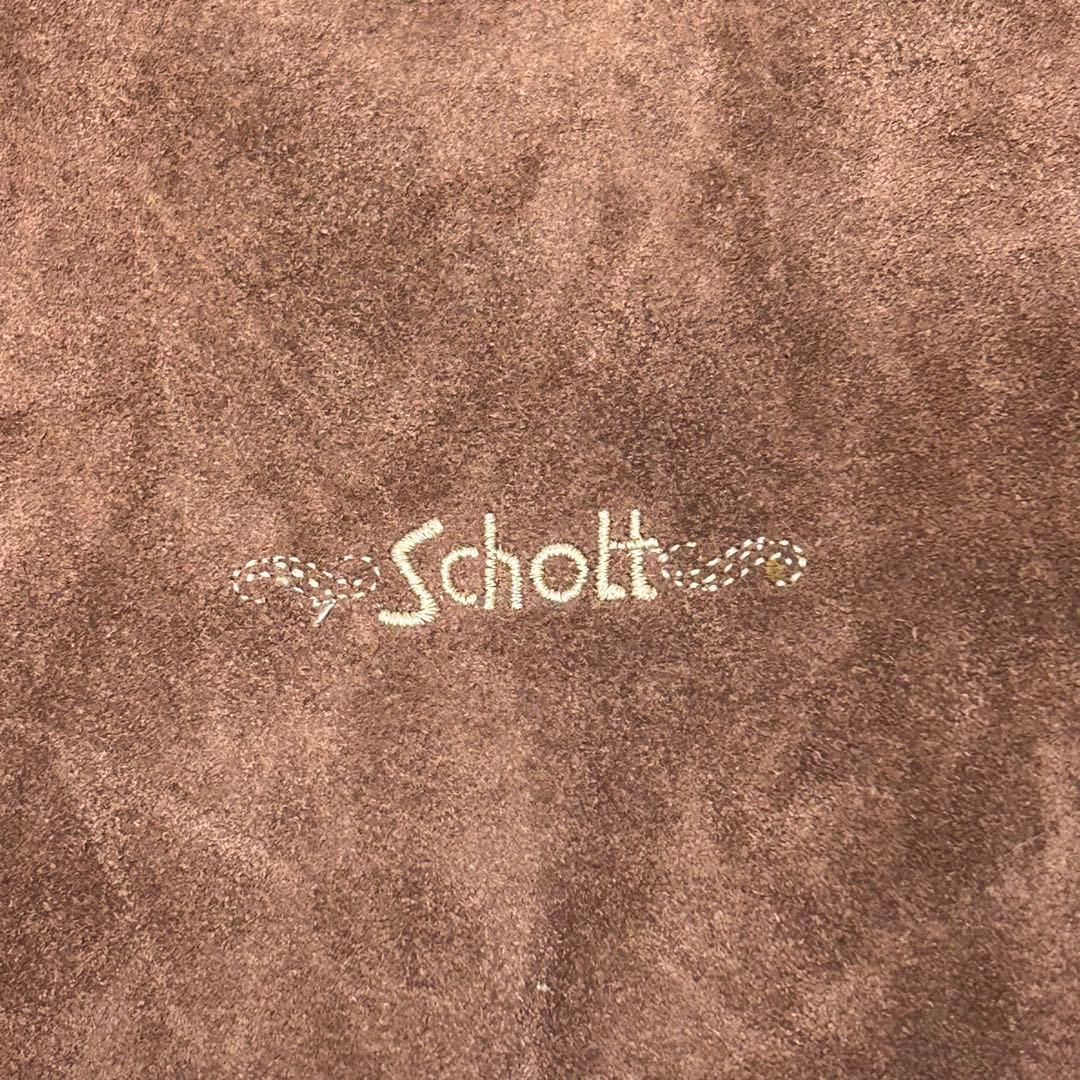SCHOTT 70s IDEAL ロゴ刺繍 スエード 40 米国製　スタジャン