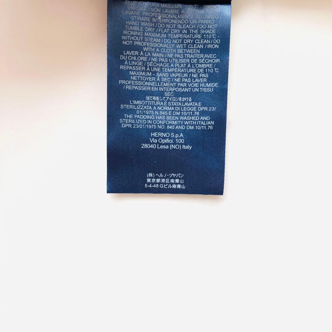 ヘルノ　ダウンコート　 Aライン　ゴールドロゴプレート　ロング丈　軽量　38