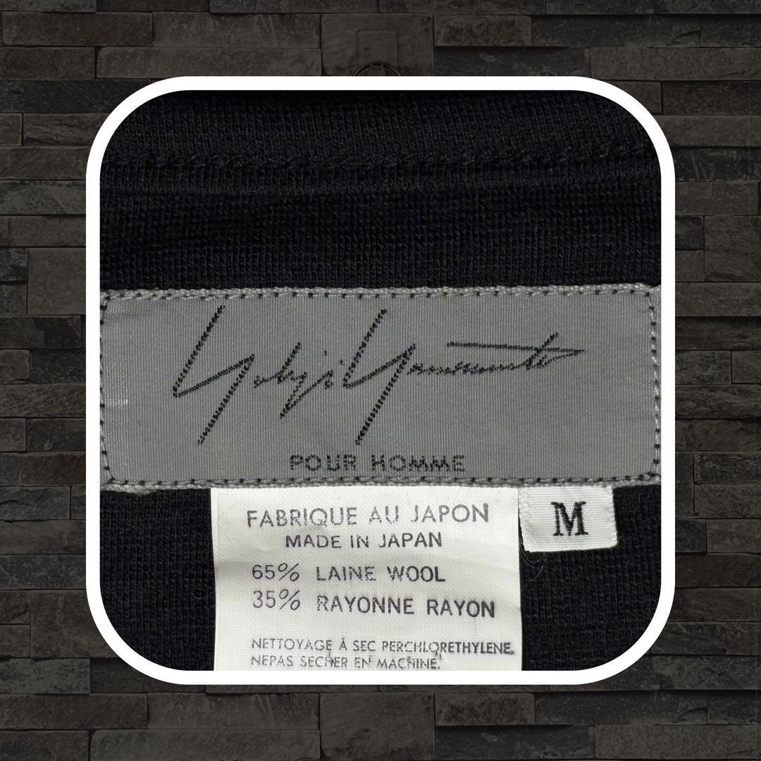 ヨウジヤマモトプールオム 22SS ヘンリーネックロングカットソー BLK/M