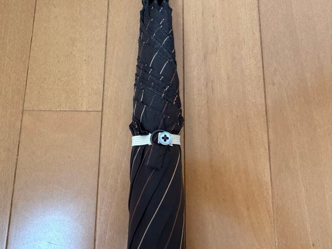 Fox Umbrellas 茶ストライプ 長傘