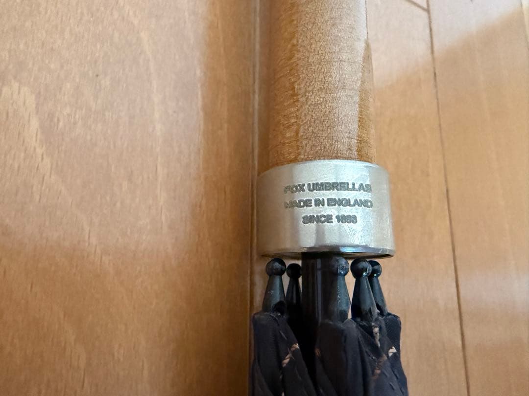 Fox Umbrellas 茶ストライプ 長傘