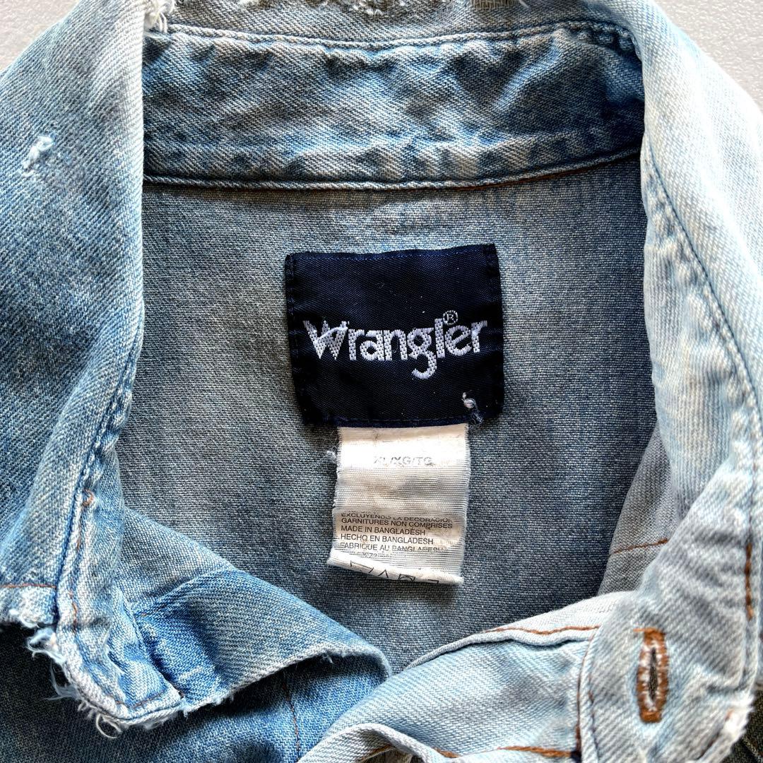 90's〜\"Wrangler\"CRUSH WESTERN DENIM SHIRT