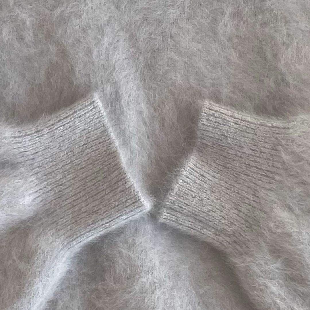 極美品✨jinesフォックス カシミヤ シャギー ニット 38 グレージュ