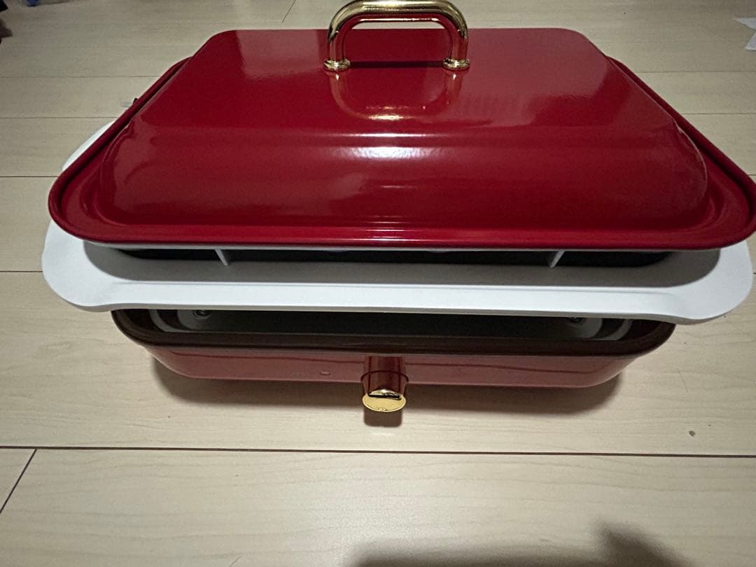 ALPHA ホットプレート 赤 たこ焼きプレート付き　値段交渉可能