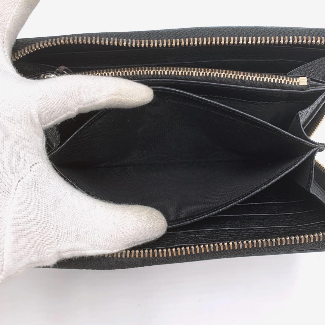 GUCCI GG ソーホー レザー 長財布 ラウンドジップ ロングウォレット