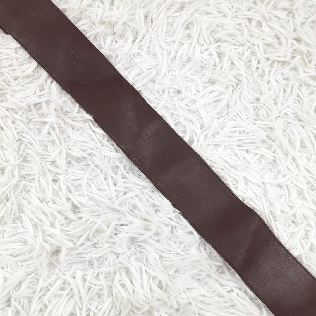 美品◎イヴサンローラン YSLロゴ ベルト ブラウン 本革 90s ヴィンテージ