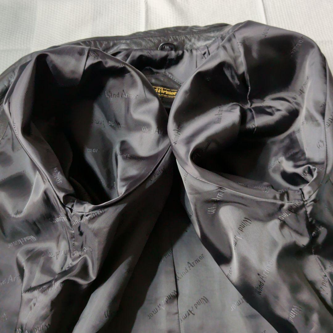 良品　LL　Wind Armor　ラムレザー　羊革　ロングコート　黒　トロトロ