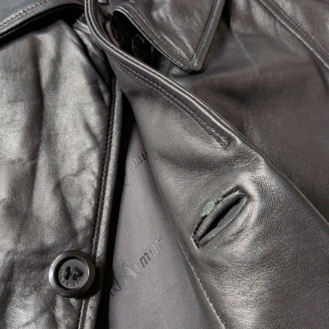 良品　LL　Wind Armor　ラムレザー　羊革　ロングコート　黒　トロトロ