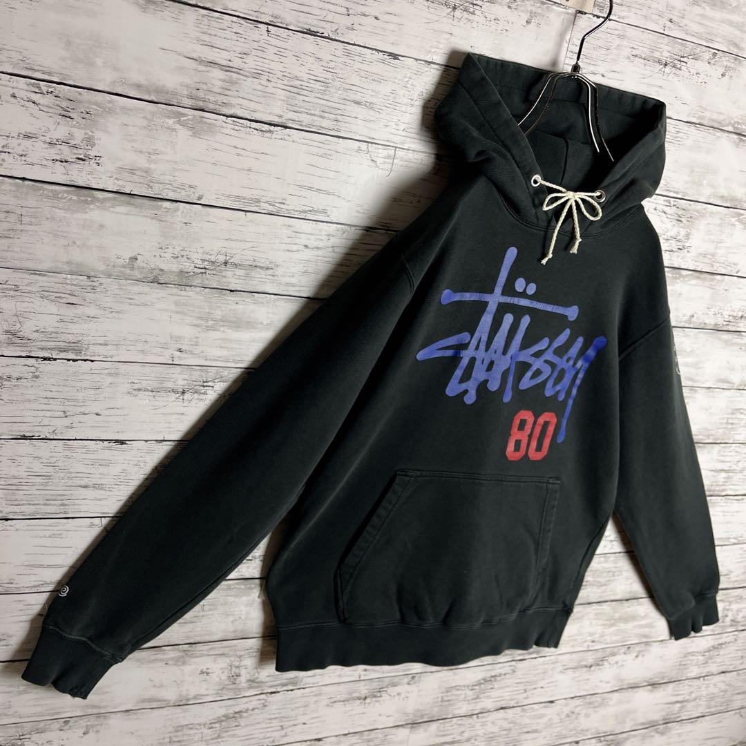 STUSSY◎ストックロゴ 80 ビッグロゴ パーカー D315
