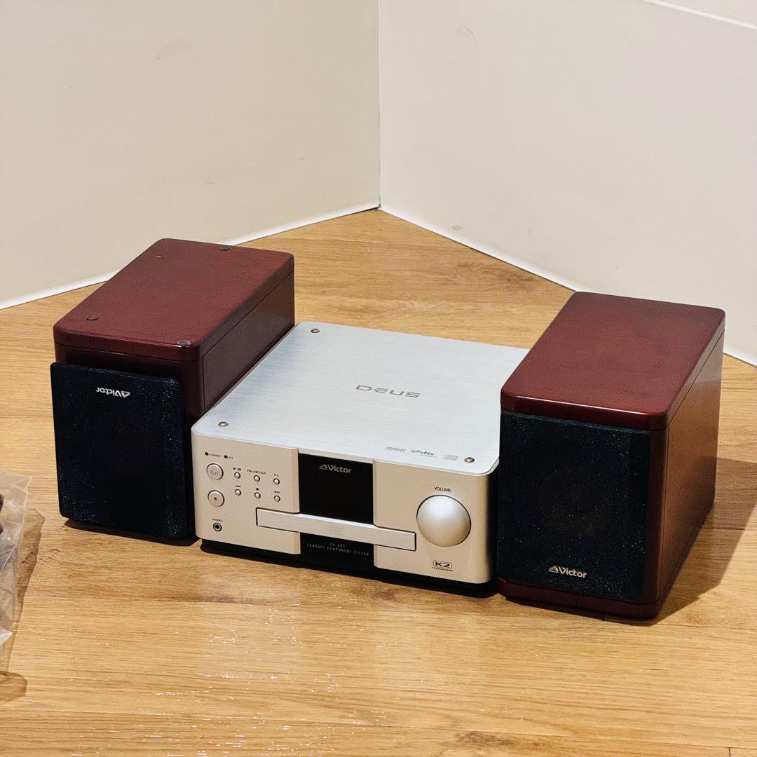 【動作良】Victor ウッドコーンコンポ EX-AK1（リモコン欠品）