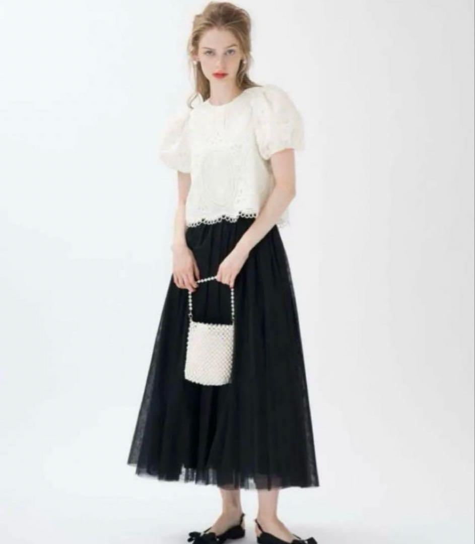 新品タグ付きツルバイマリコオイカワ Lusette チュールスカート 34