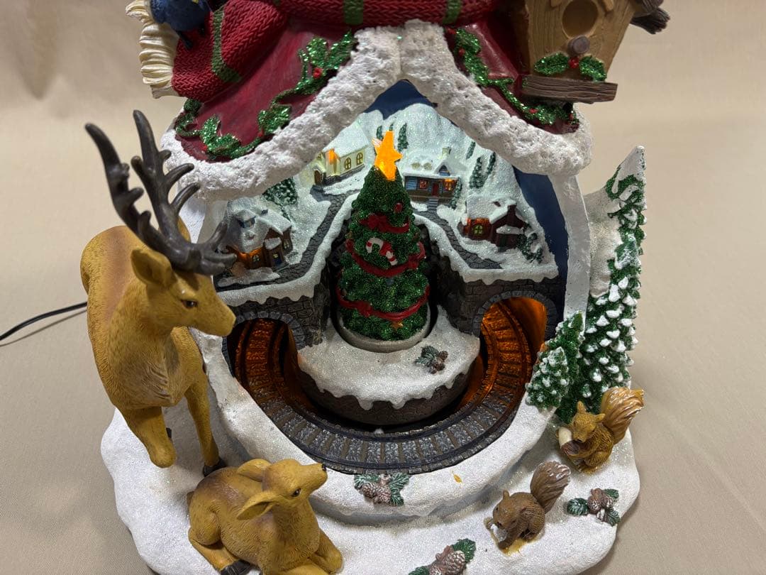 廃番品 コストコ スノーマン ローテーティング クリスマスツリー オブジェ