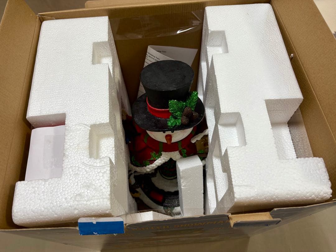 廃番品 コストコ スノーマン ローテーティング クリスマスツリー オブジェ