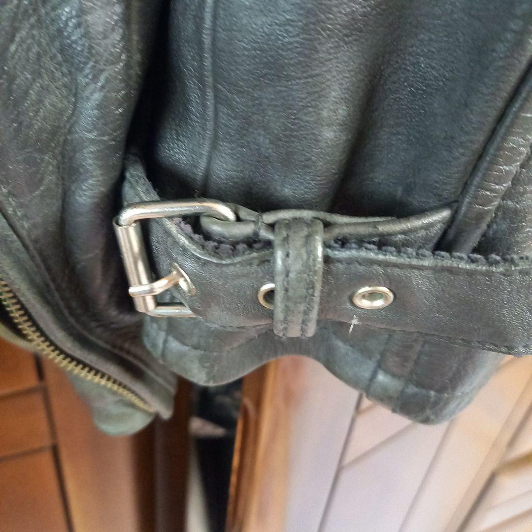 Schott ブラックレザーライダースジャケット M