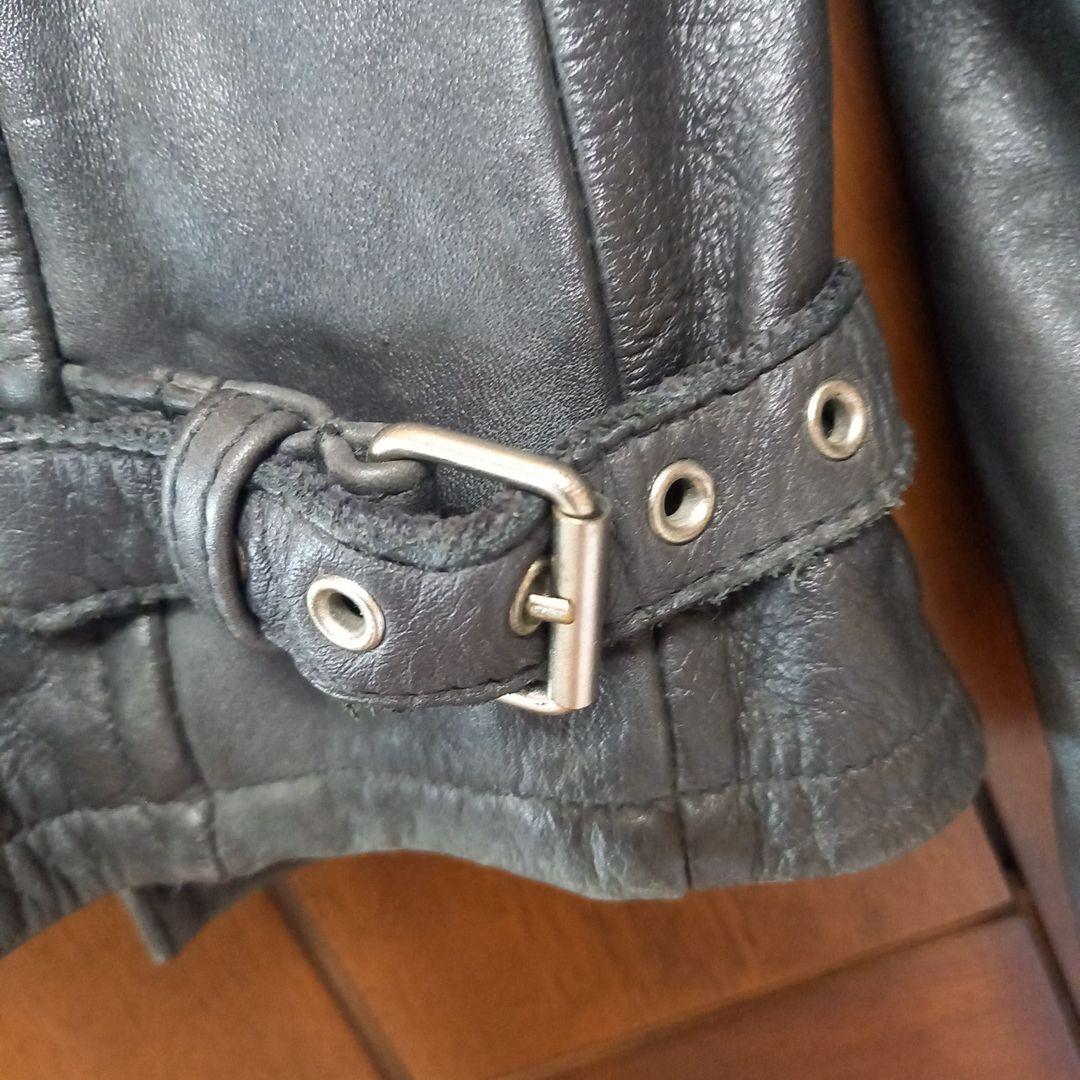 Schott ブラックレザーライダースジャケット M