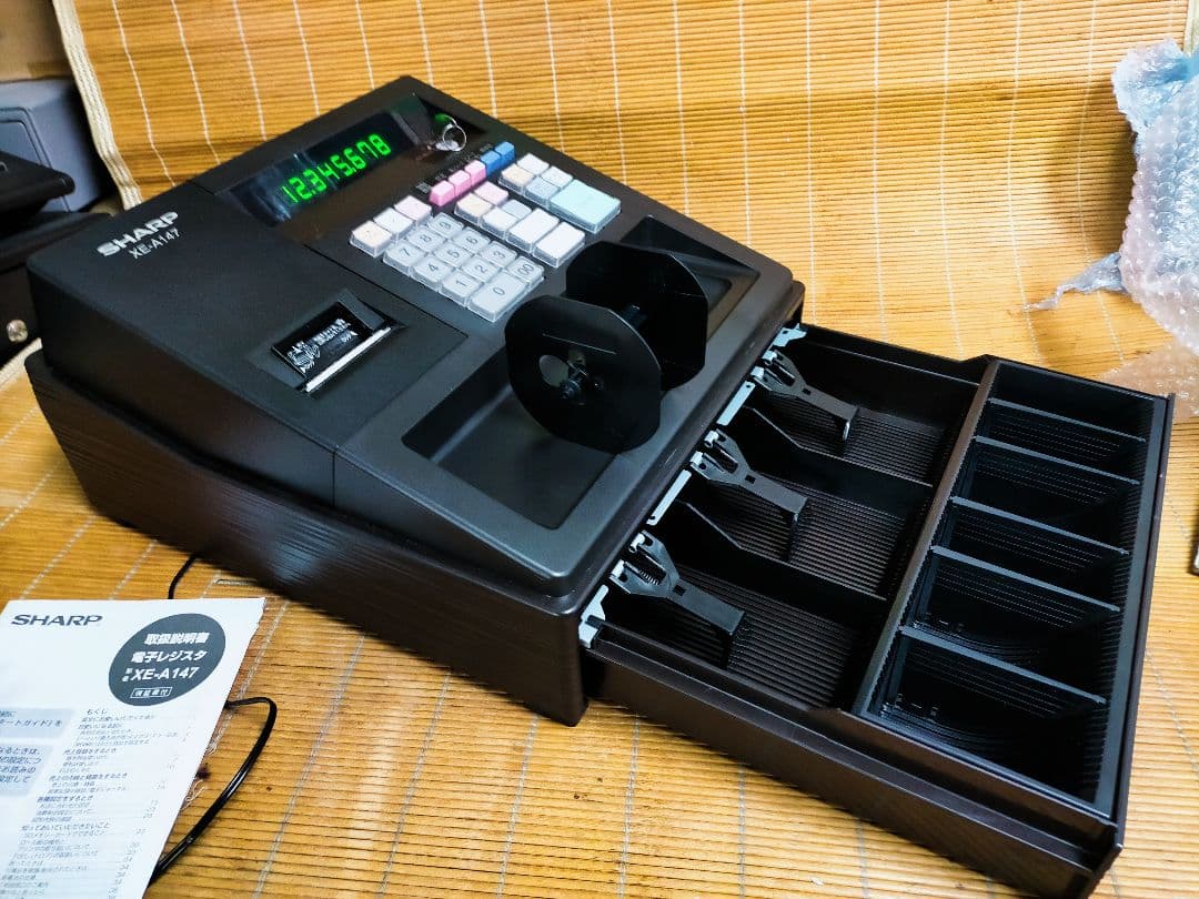 シャープレジスター　XE-A147　PC連携売上管理フル設定無料　011068
