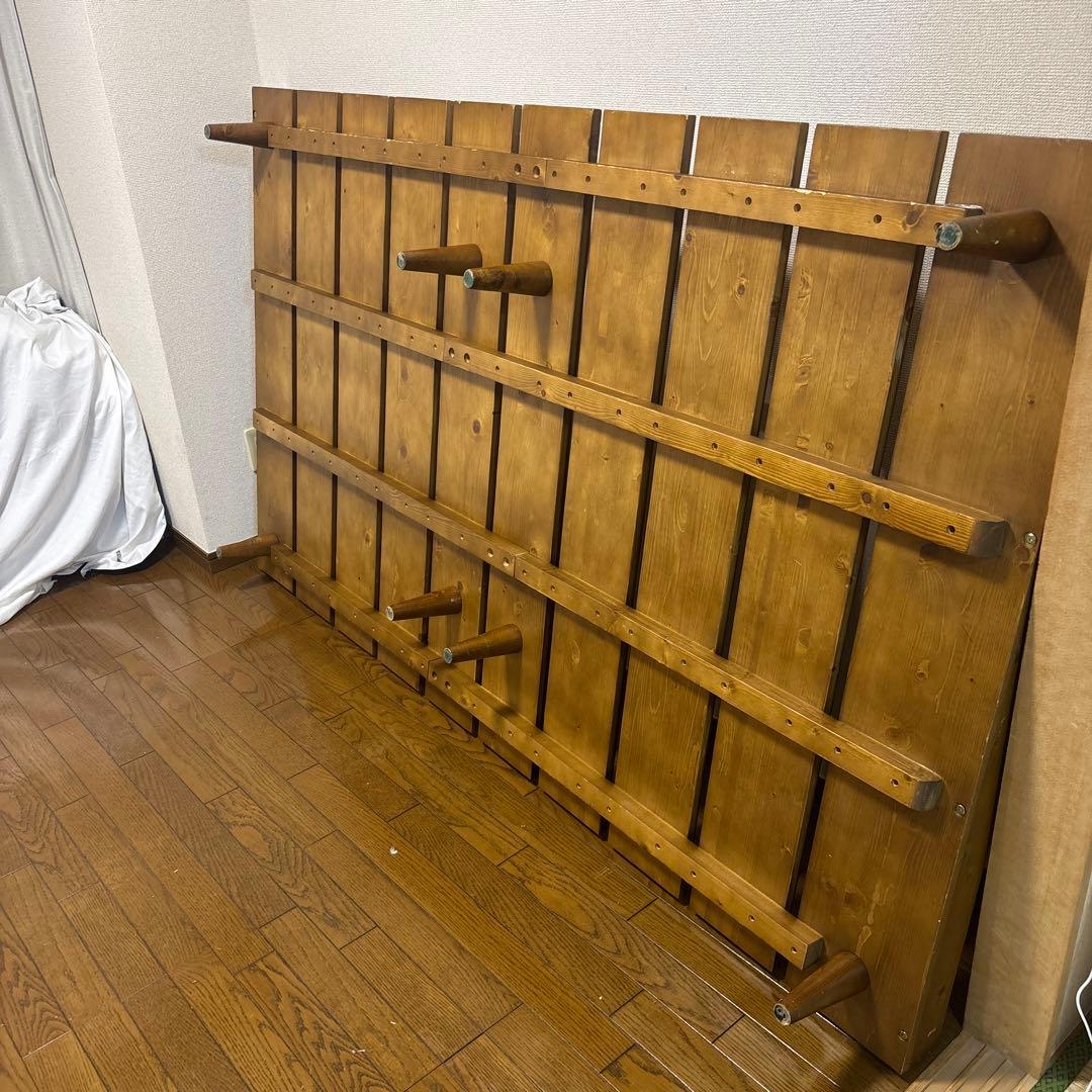 北欧ローベッドフレーム　セミダブル　簡単組立　高さ調節可17cm又は22cm