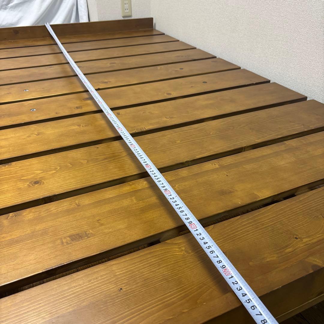 北欧ローベッドフレーム　セミダブル　簡単組立　高さ調節可17cm又は22cm