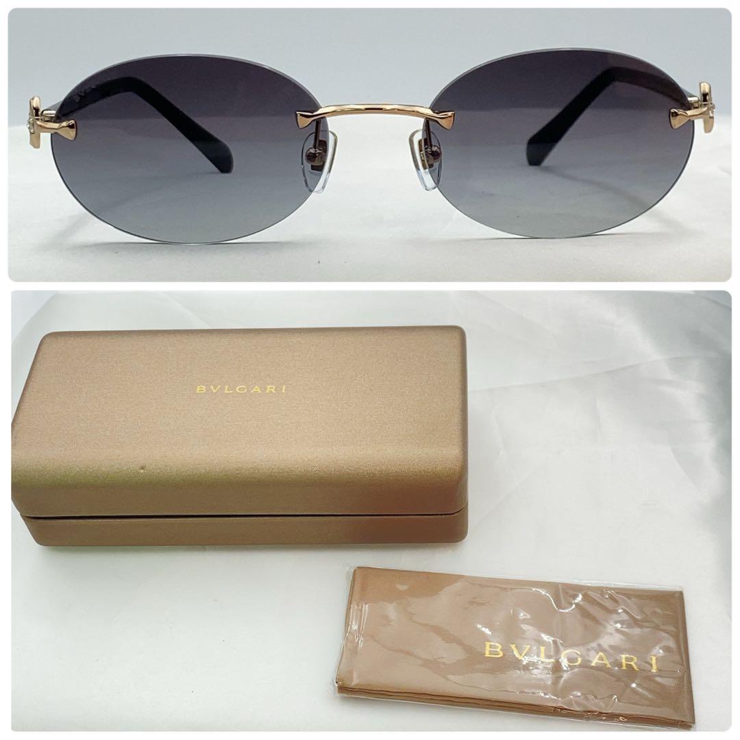 BVLGARI サングラス　6191-B-D 2014/8G リムレス　極美品