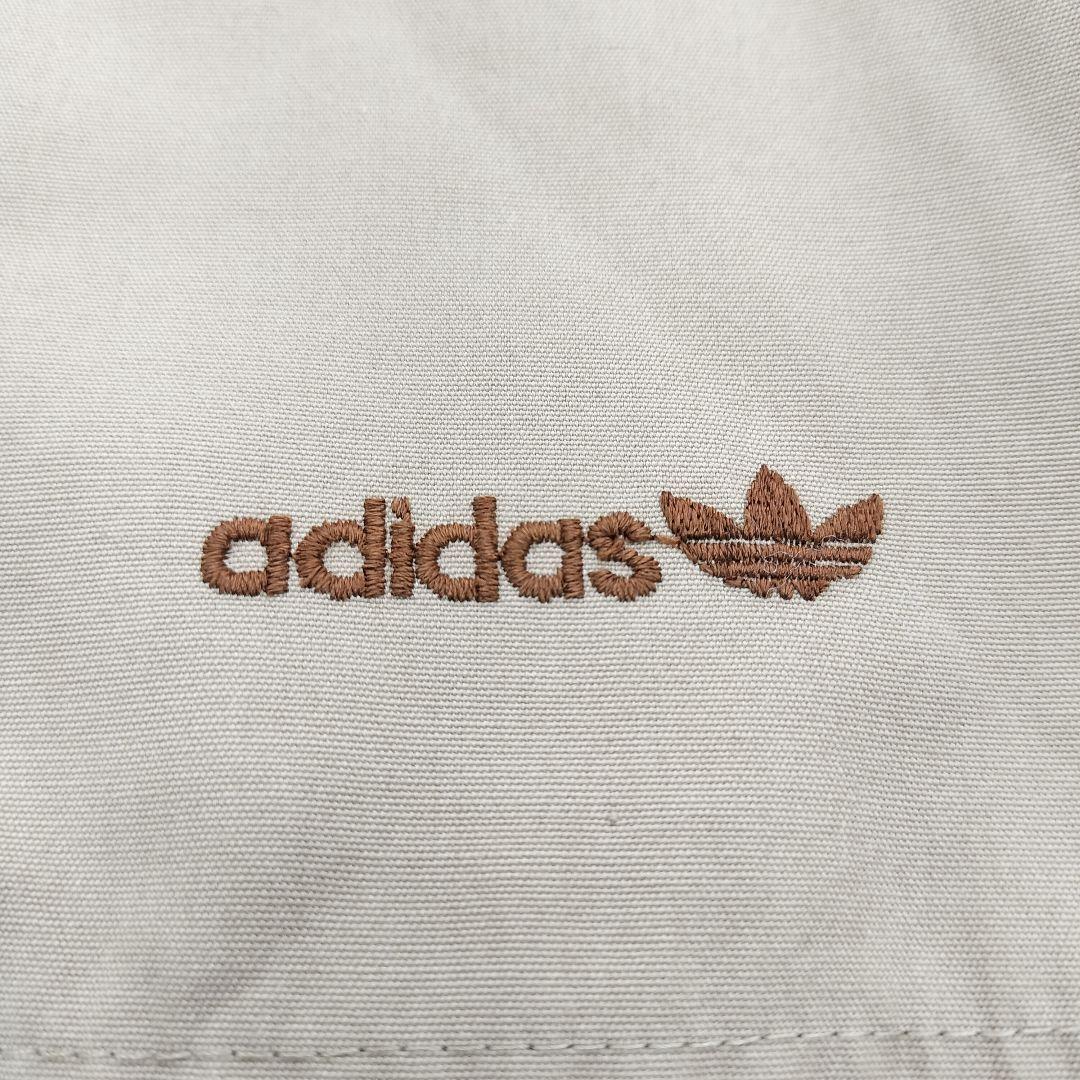 アディダス 70s ハリントンジャケット M ベージュ フルジップ トレフォイル