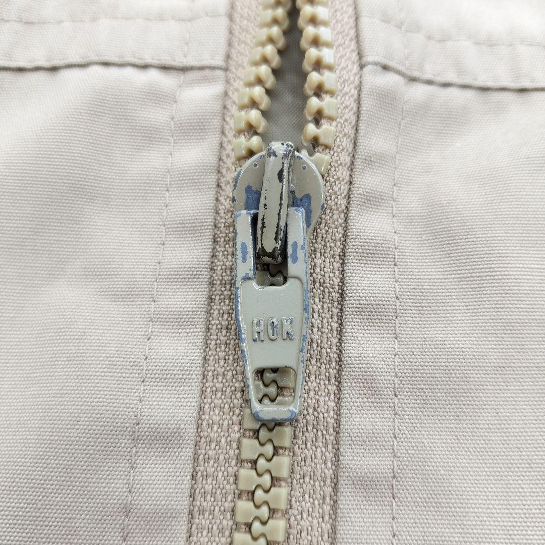 アディダス 70s ハリントンジャケット M ベージュ フルジップ トレフォイル