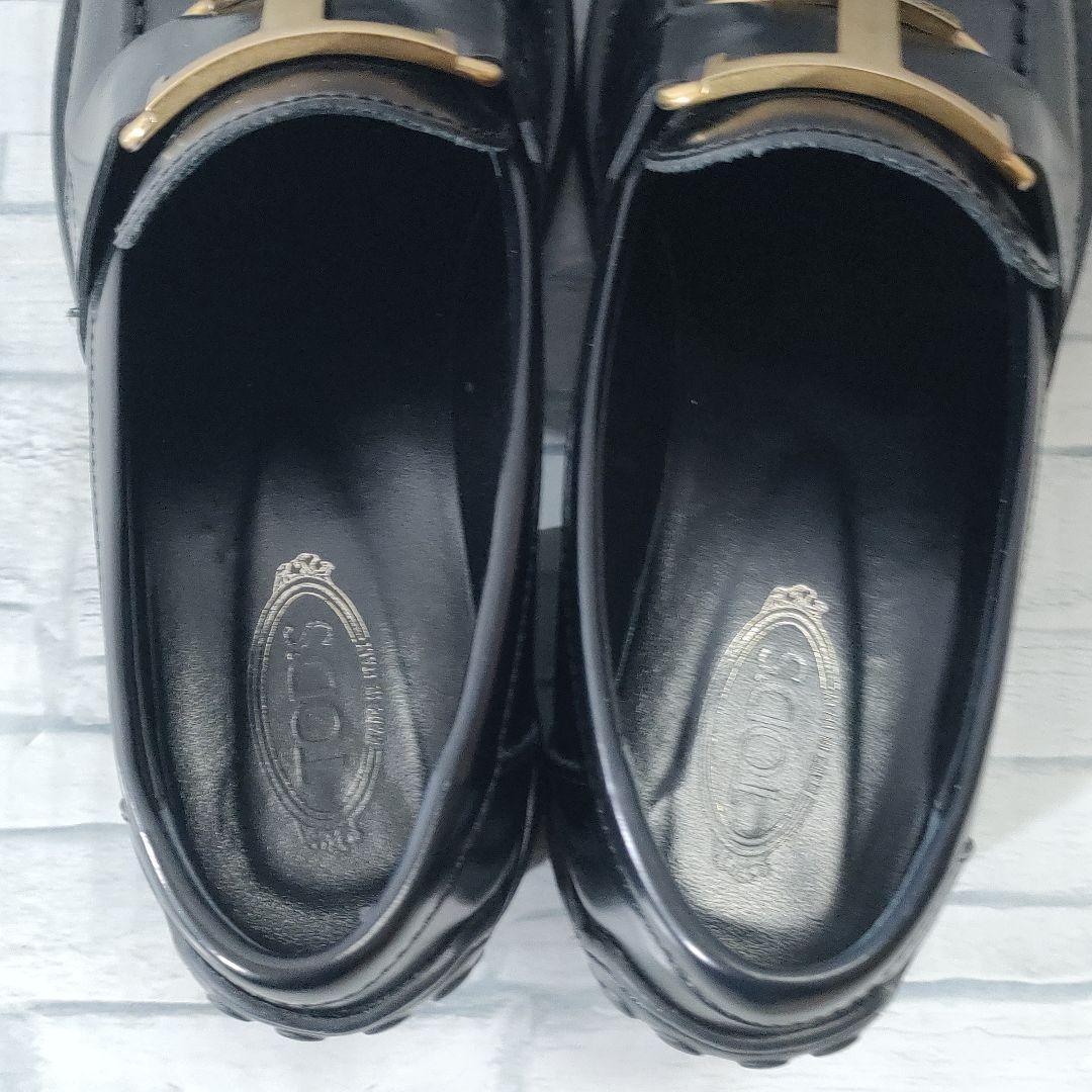 箱保存袋付き✨TOD'S　タイムレス　ローファー　ガラスレザー　厚底　36.5