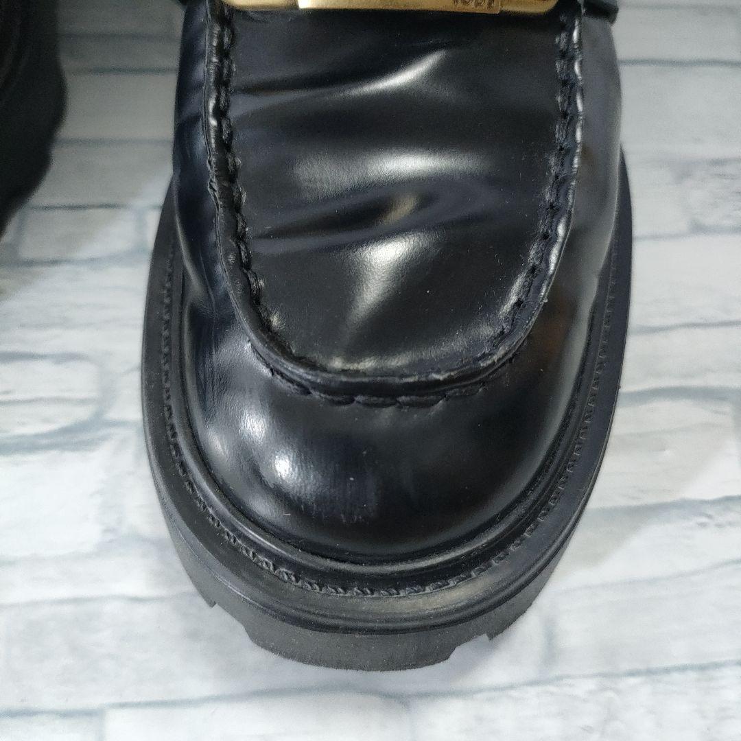 箱保存袋付き✨TOD'S　タイムレス　ローファー　ガラスレザー　厚底　36.5