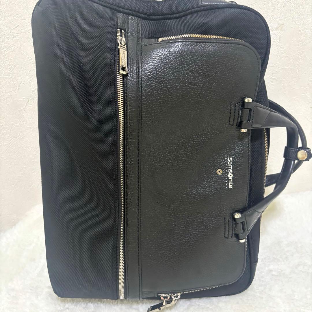【希少】サムソナイト ビジネスバッグ リュック 2wayブラックレーベル　レザー