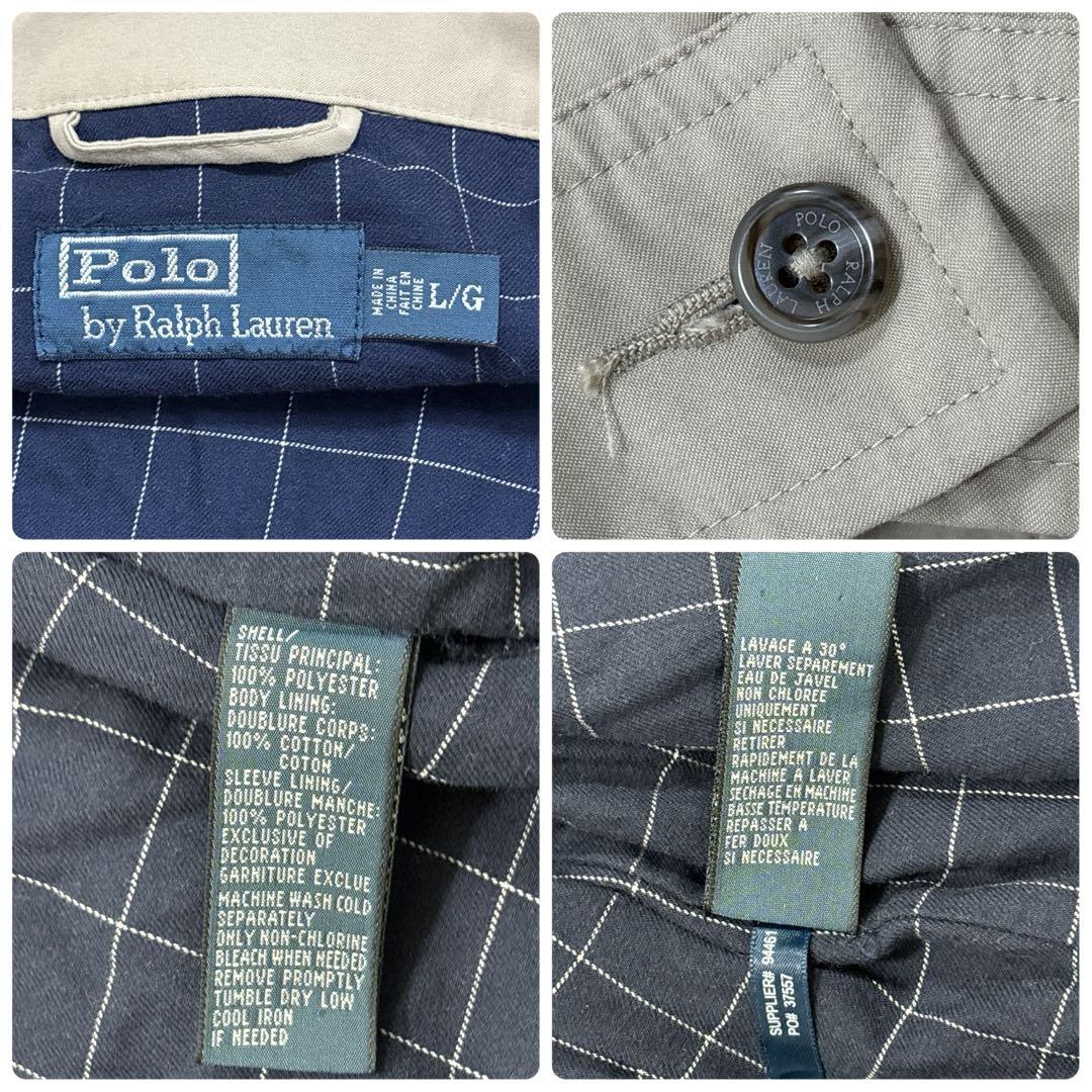 ポロバイラルフローレン　スウィングトップ　ベージュ　チェック　ポニー　L