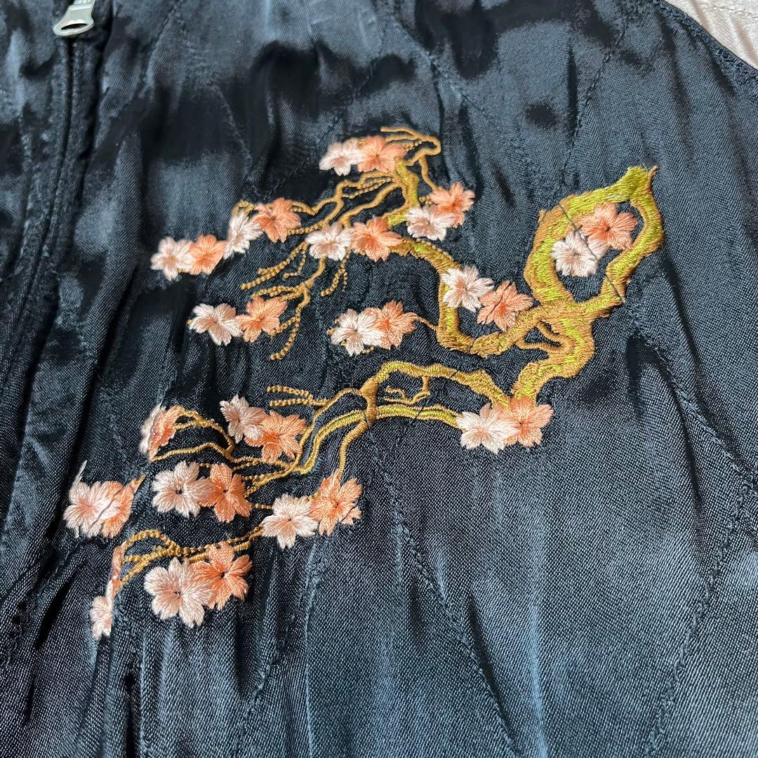 Yasuyuki Ishii スカジャン 龍 鷹 桜 リバーシブル ブラック L