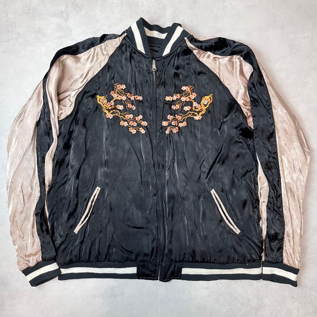 Yasuyuki Ishii スカジャン 龍 鷹 桜 リバーシブル ブラック L