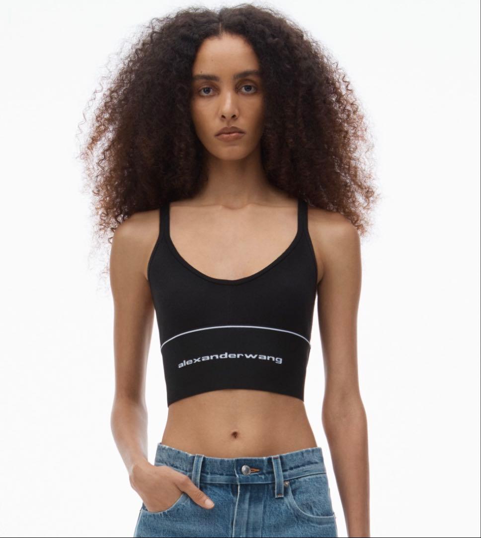 alexanderwang ブラック クロップドブラトップ