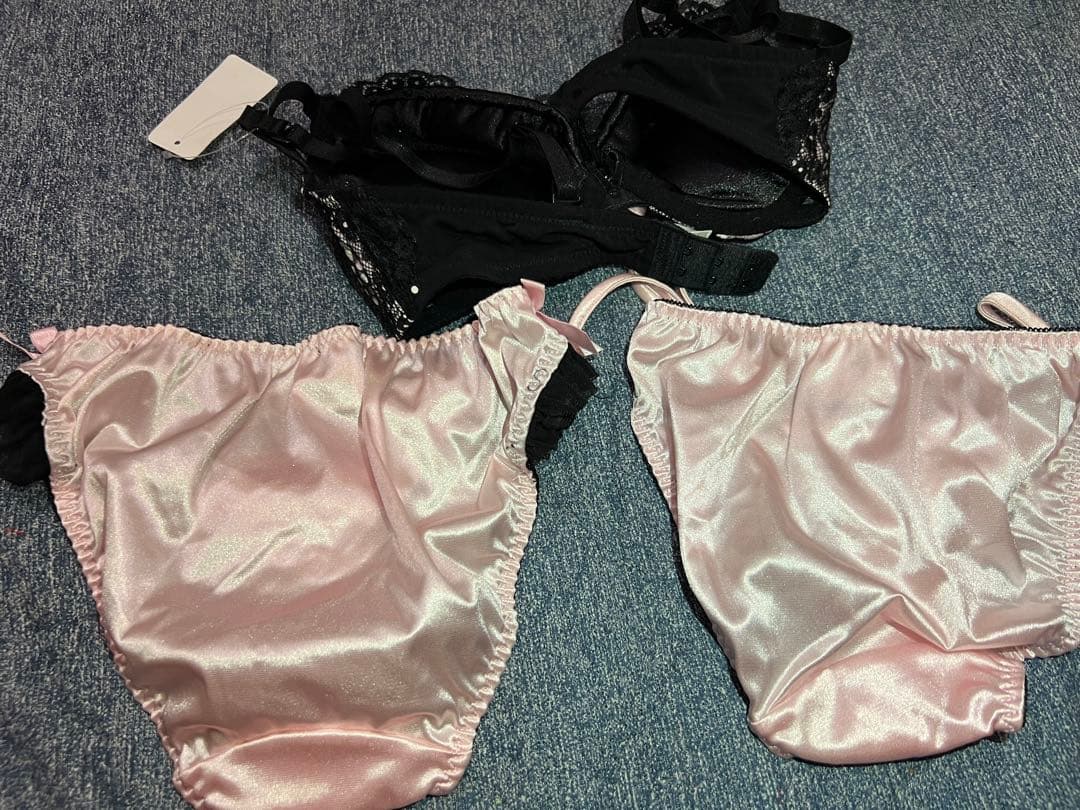 サテン　ピンクB65 C65 C70M ブラ選択エメフィール　ブラショーツセット