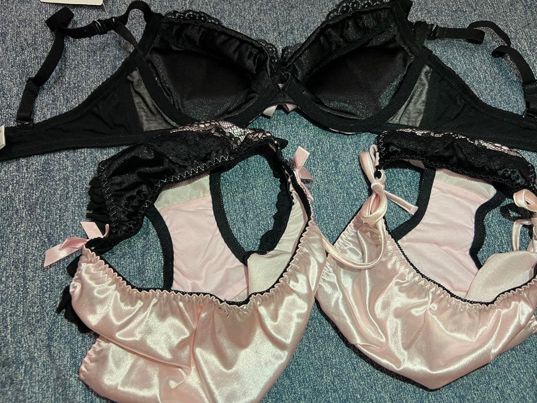 サテン　ピンクB65 C65 C70M ブラ選択エメフィール　ブラショーツセット