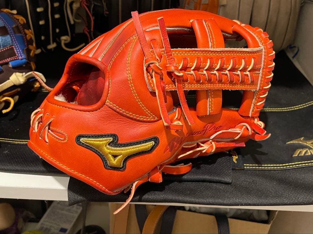 軟式ミズノプロ内野手AXI オレンジ