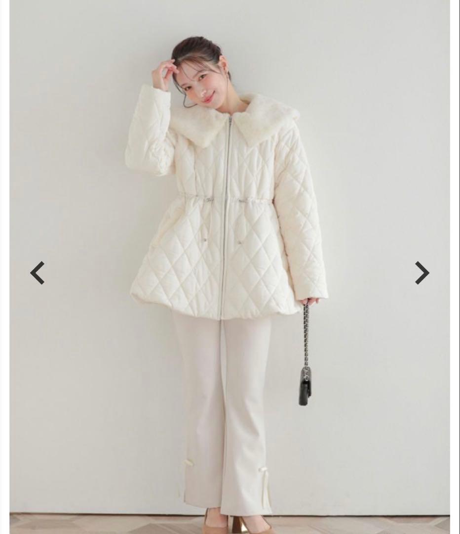 週末限定セール❗️fitmore ファー襟キルティングコート　完売品