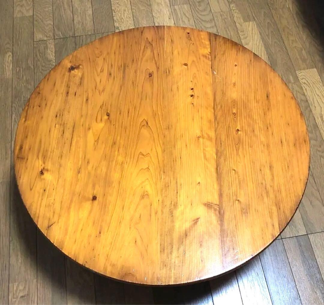 ちゃぶ台 卓袱台 木製円形折り畳みテーブル