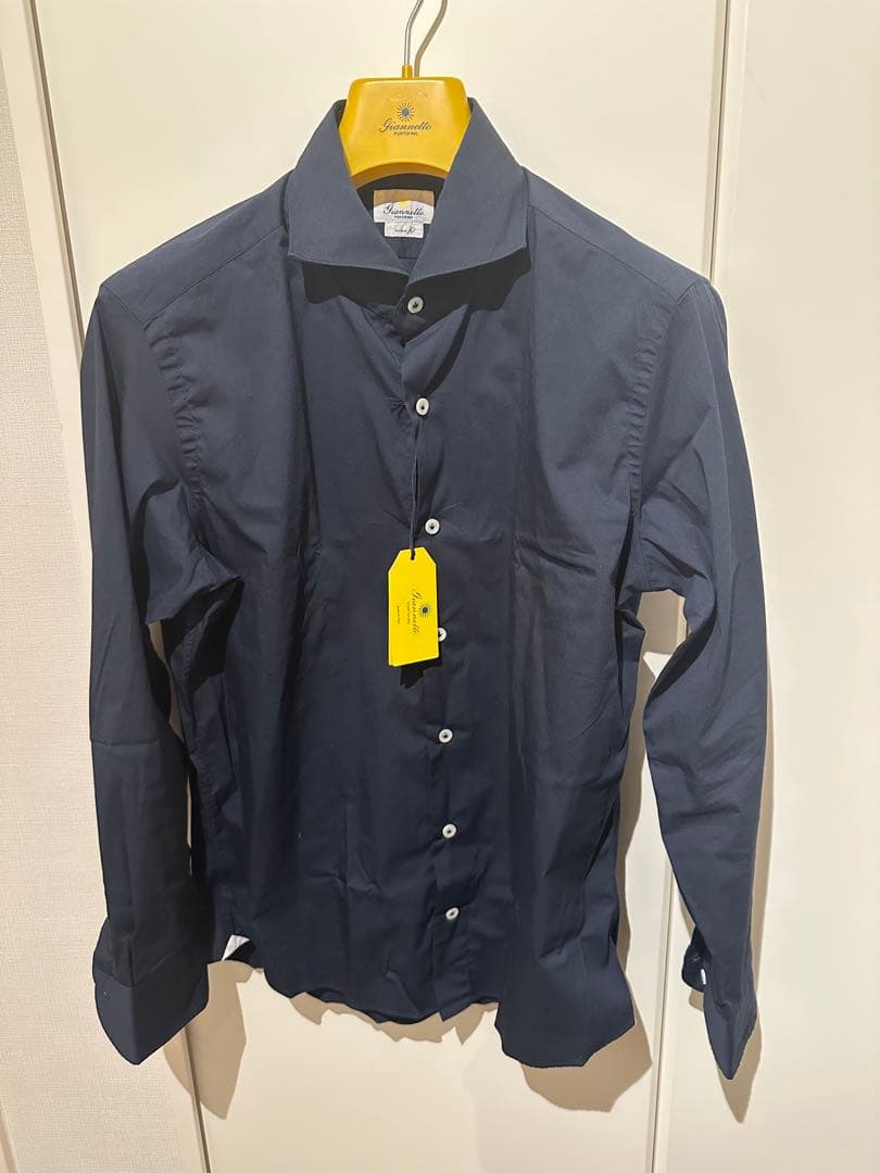 GIANNETTO AC999 カッタウェイシャツ 42 新品箱付き