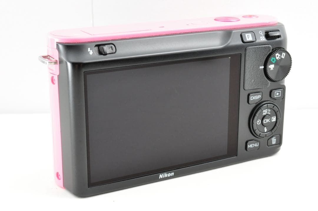 美品　Nikon 1 J1 ピンク ショット数2203回　ミラーレス 一眼