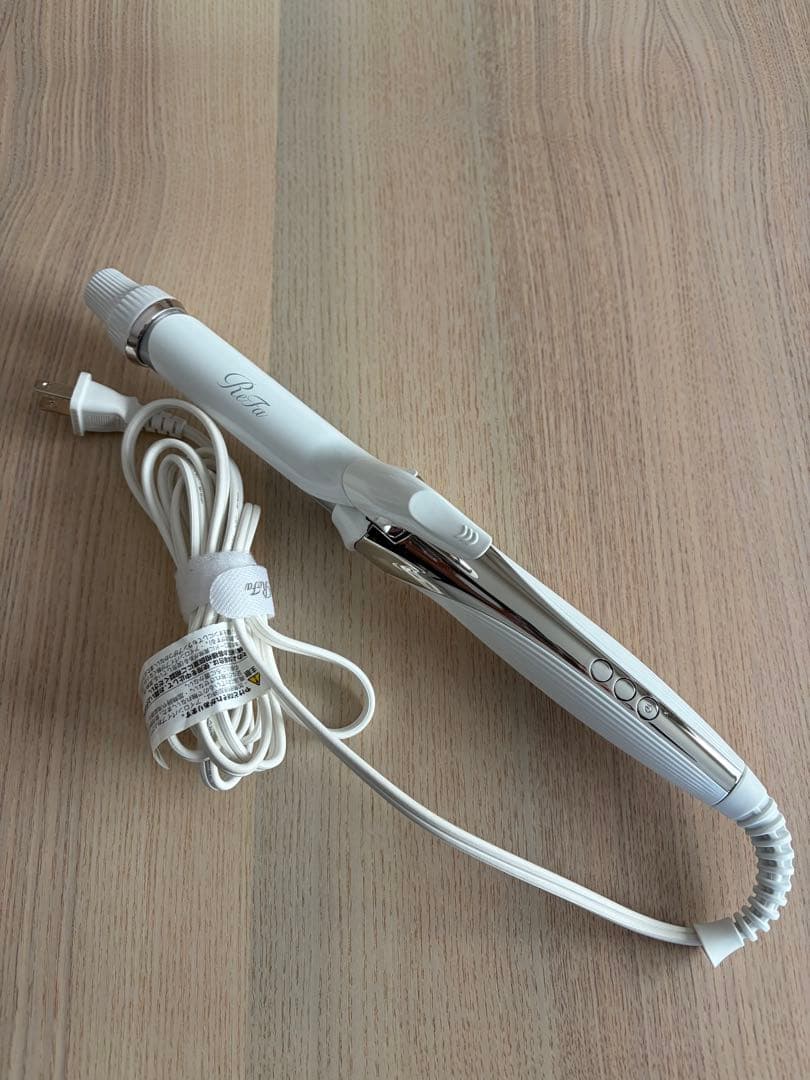 【美品】ReFa◆RE-AG00A ホワイト カールヘアアイロン26mm